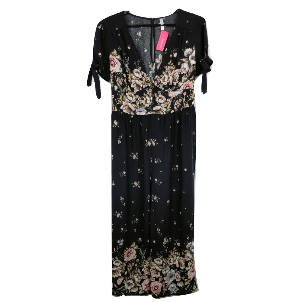 Xhilaration SML Boho Deep V-neck Jumpsuit Pantsuit